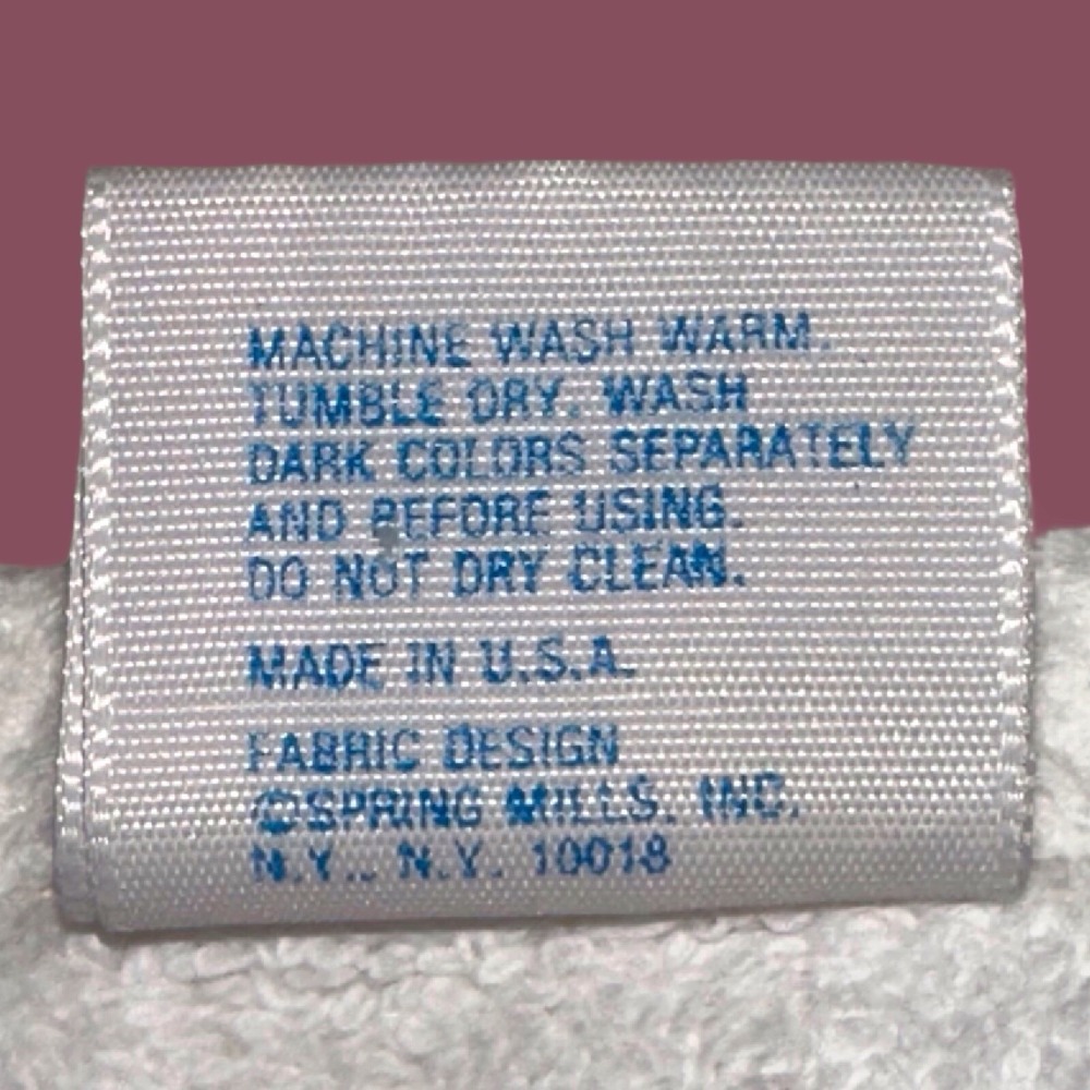 VTG Springmaid Made USA Hand Towel 90s Cottagecore Retro Pink Roses Blue Stripes - Picture 7 of 10